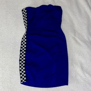 Blue tube topped bodycon dress!